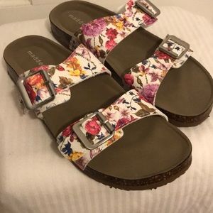 Steve Madden ladies flowered slides